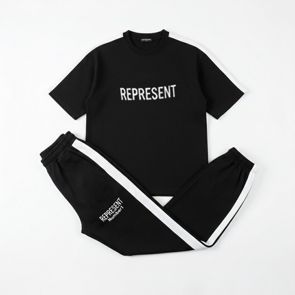 ست تیشرت و شلوار مردانه بنگال کش مدل Reprent