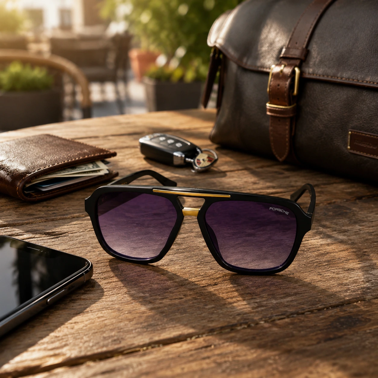 عینک آفتابی مردانه فریم کائوچو Porsche Design